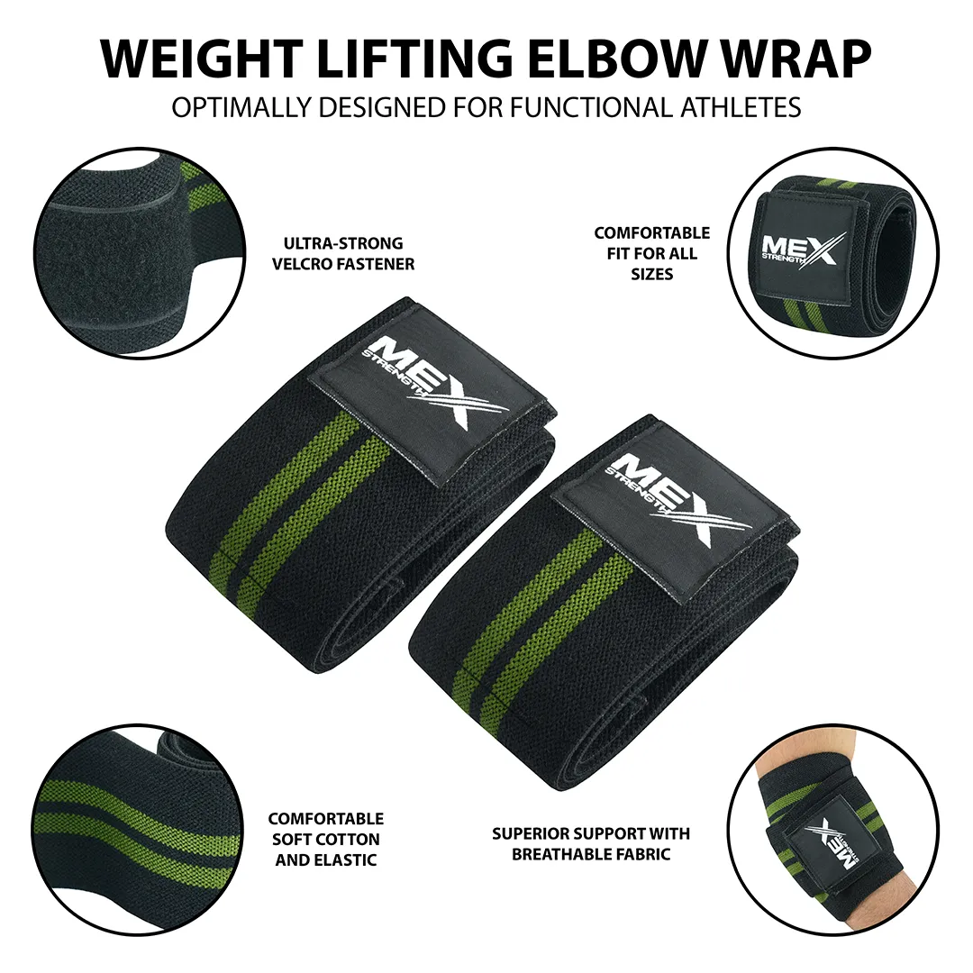 elbow wraps, green