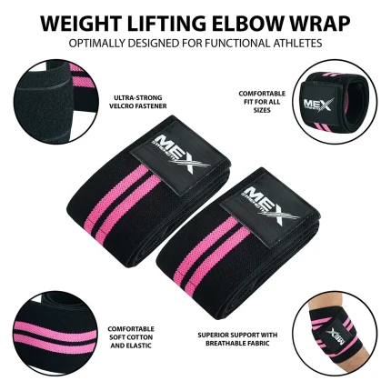 elbow wraps, pink