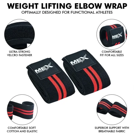 elbow wraps, red
