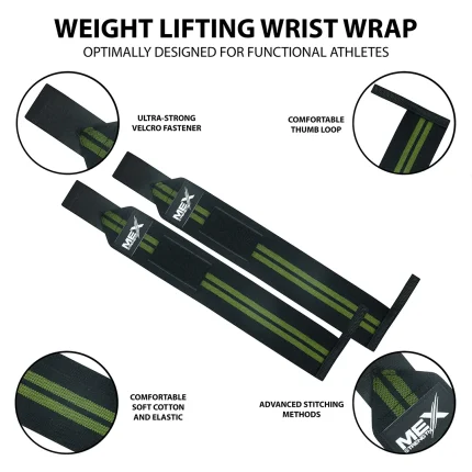wrist wraps, green