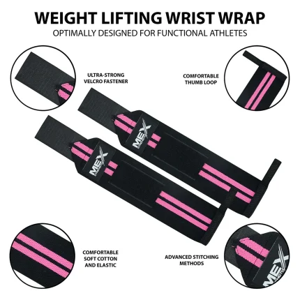 wrist wraps, pink