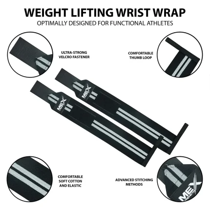 wrist wraps, grey