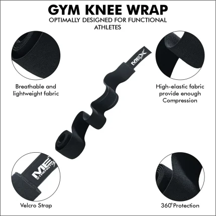knee wraps, black
