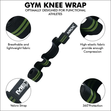 knee wraps, green