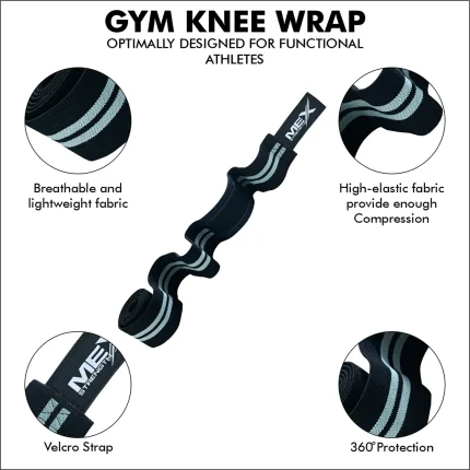 knee wraps, grey