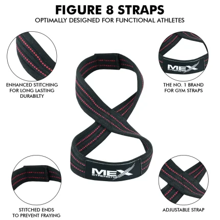 lifting straps, red
