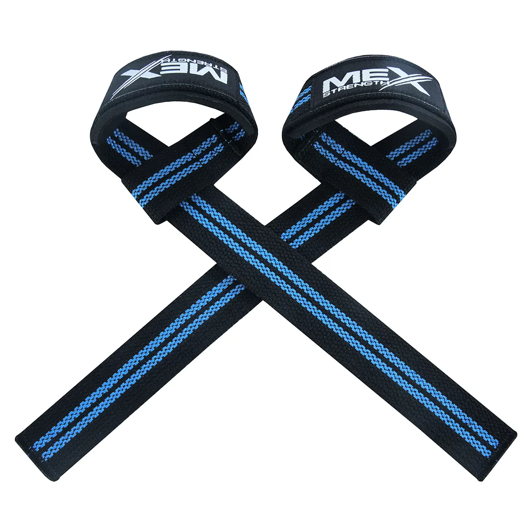 lifting straps, blue