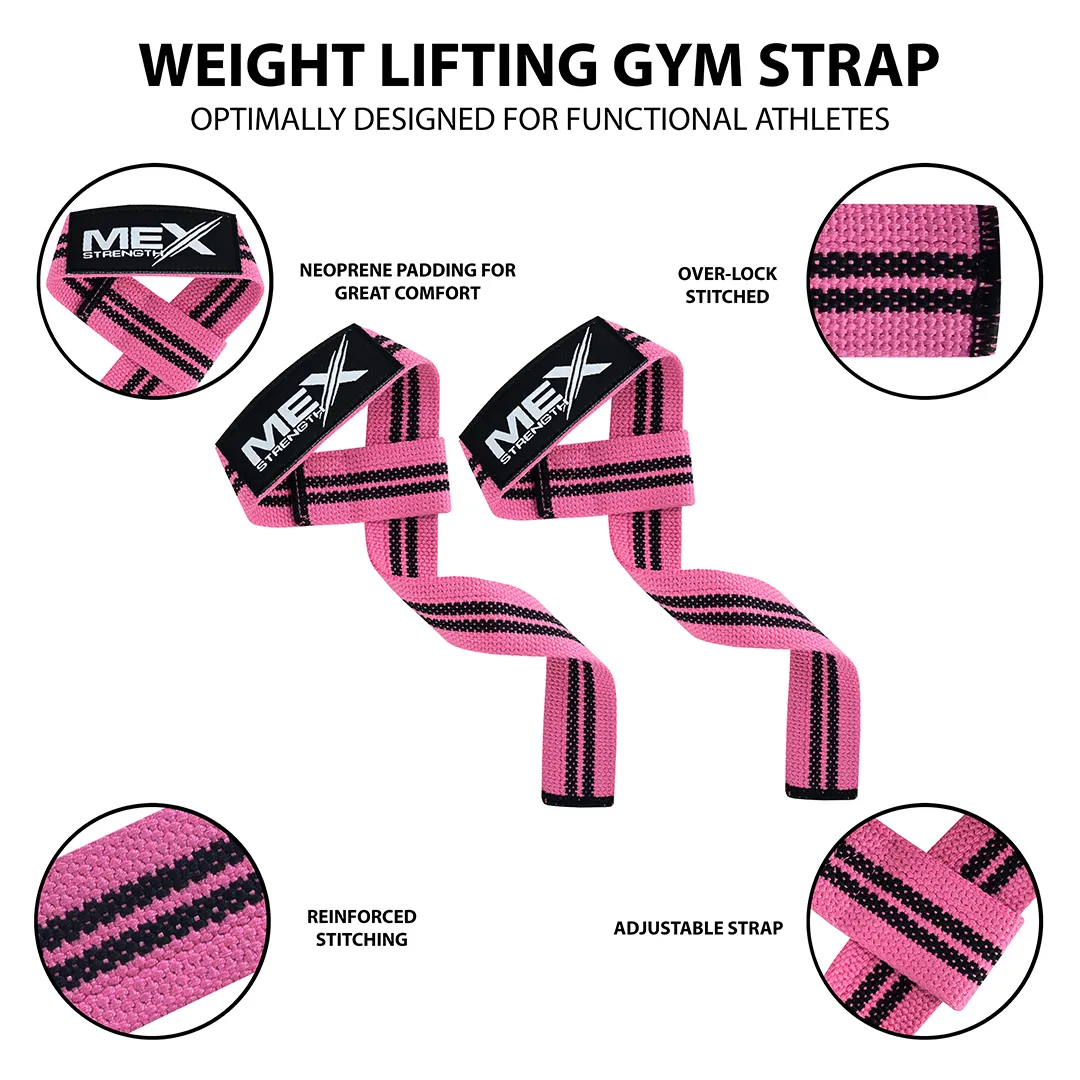 lifting straps, pink