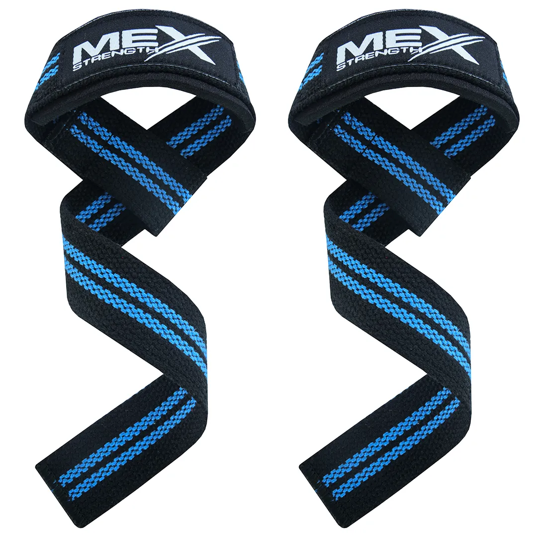 lifting straps, blue