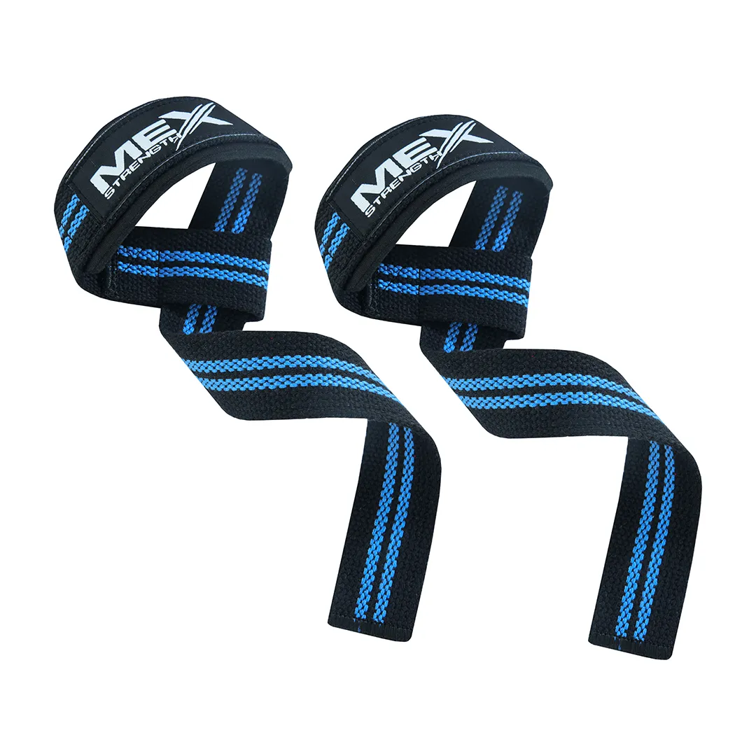 lifting straps, blue