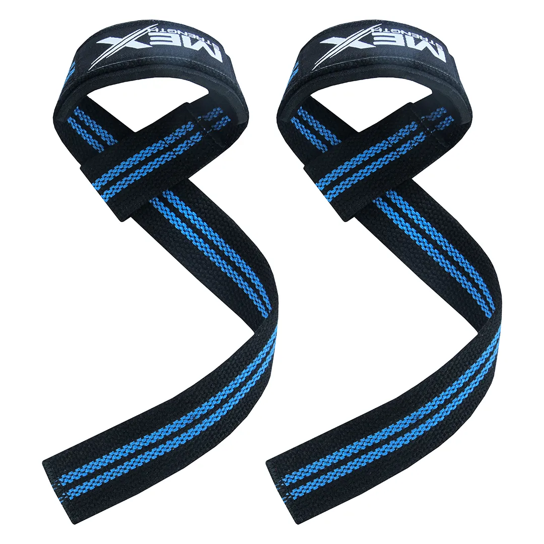 lifting straps, blue