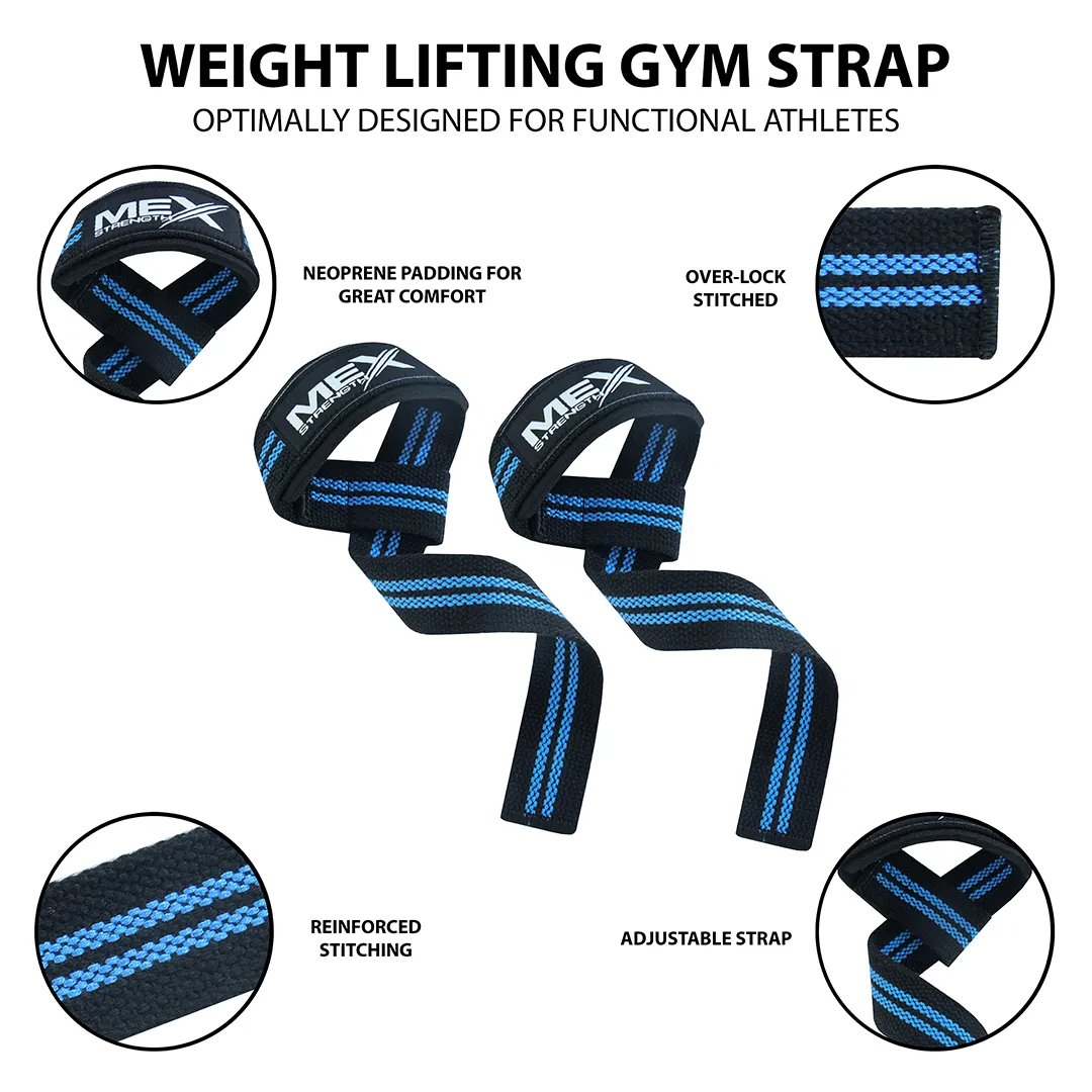 lifting straps, blue