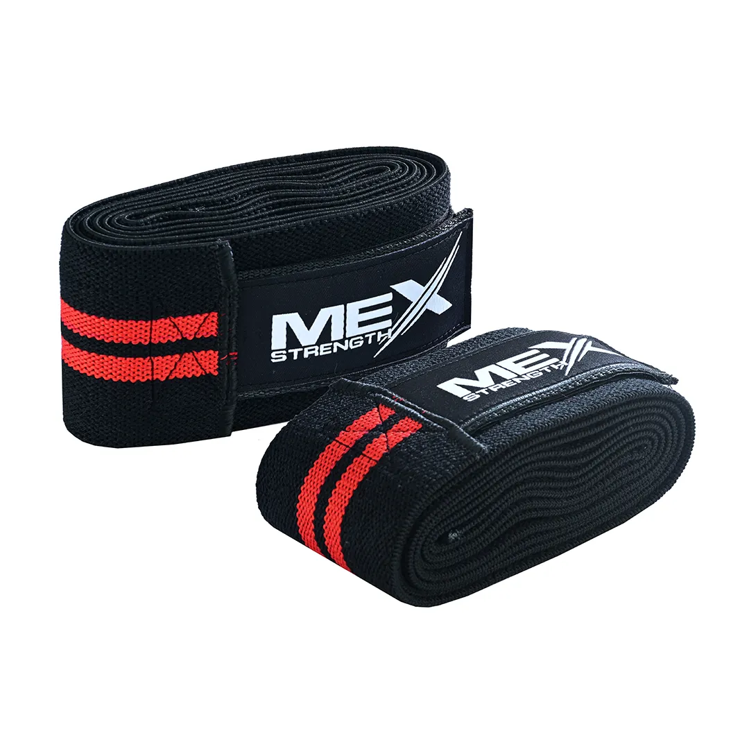 knee wraps. red