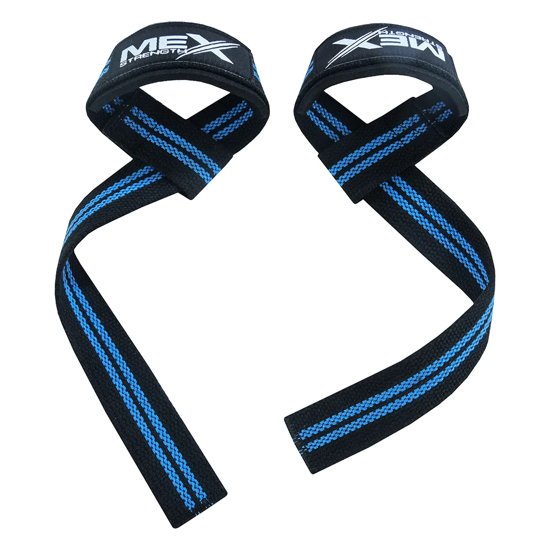 lifting straps, blue