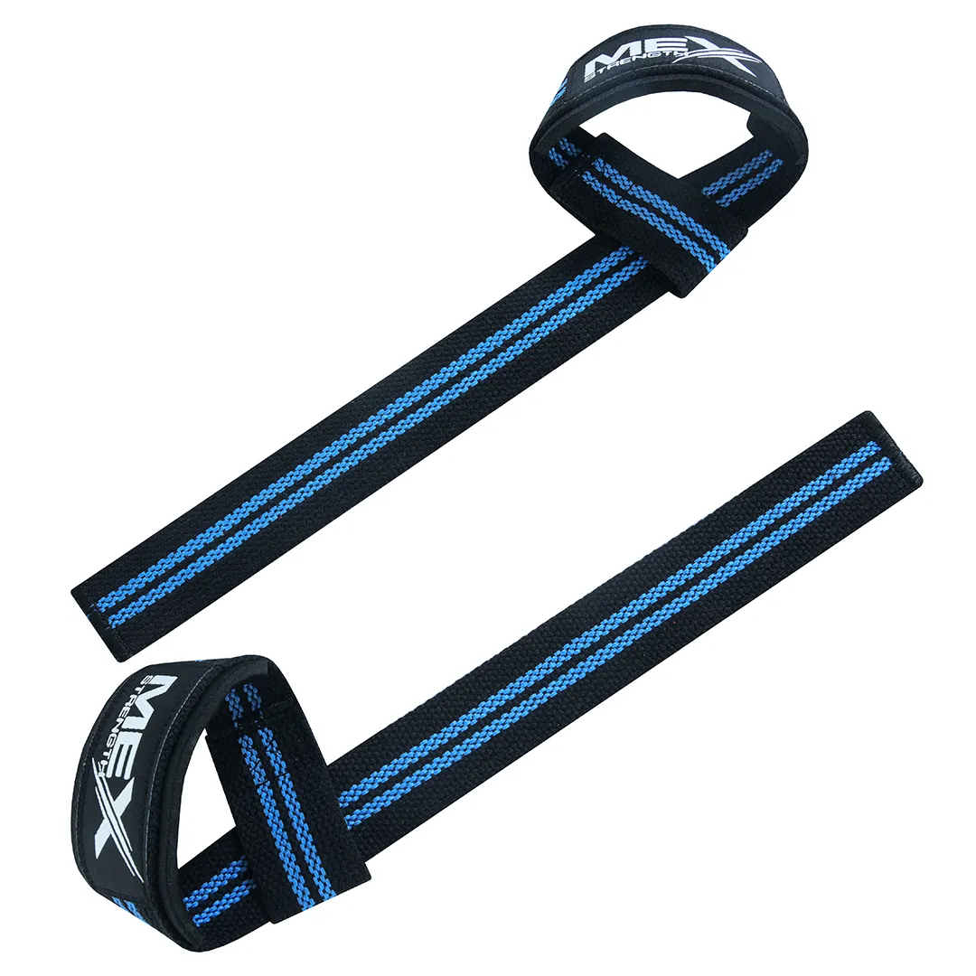 lifting straps, blue