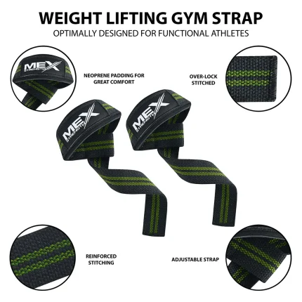 lifting straps, green