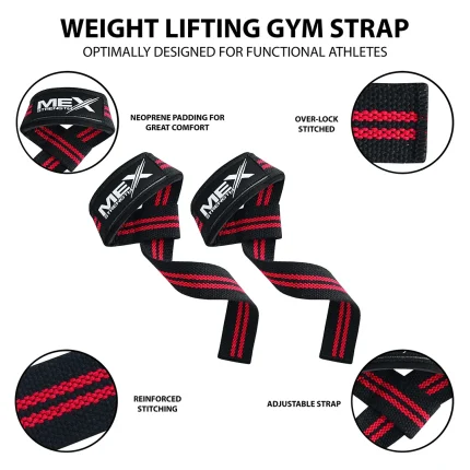 lifting straps, red