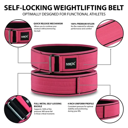 nylon belt, pink