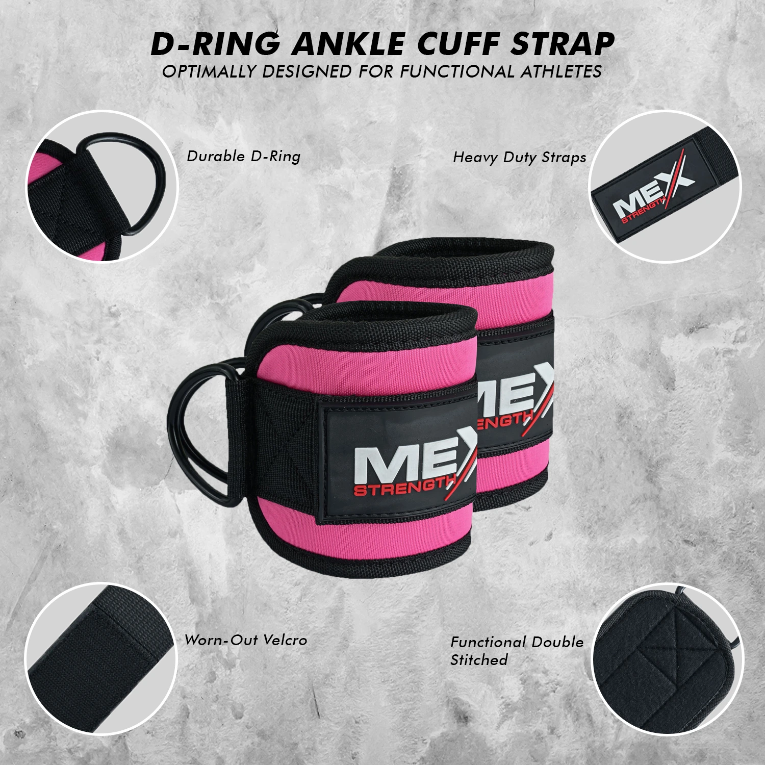 Pink Ankle Strap For Cable Machine